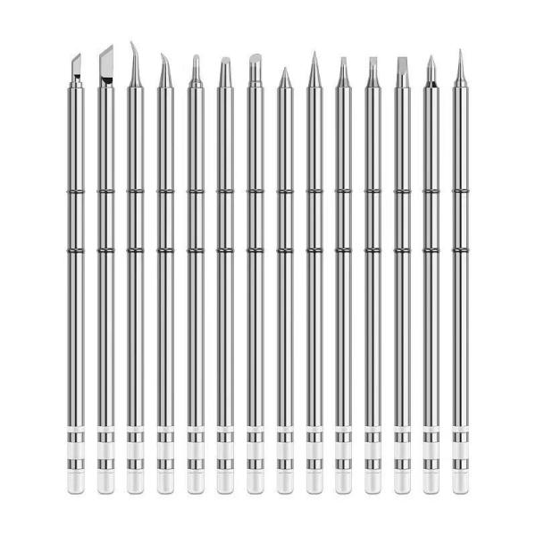 Stainless Steel / Copper Soldering Iron Tips T12 Series For FX-951 912 FM2027