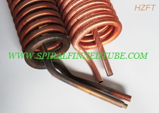 Copper or Copper Nickel Finned Tube Coil as Refrigeration Condenser / Refrigeration Evaporator