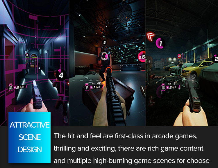 1 Player Vr Shoot Machine Standing Virtual Reality 9d Gun Game Machine Coin Operated