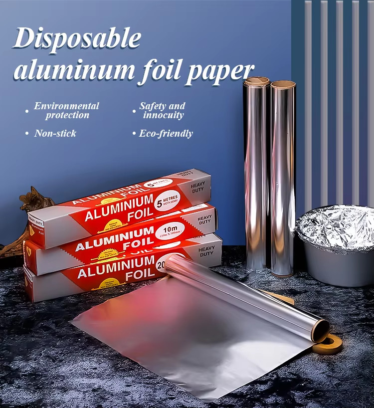 0.018x300mm Aluminum Foil Wrapper 100m Foil Roll For Kitchen Food