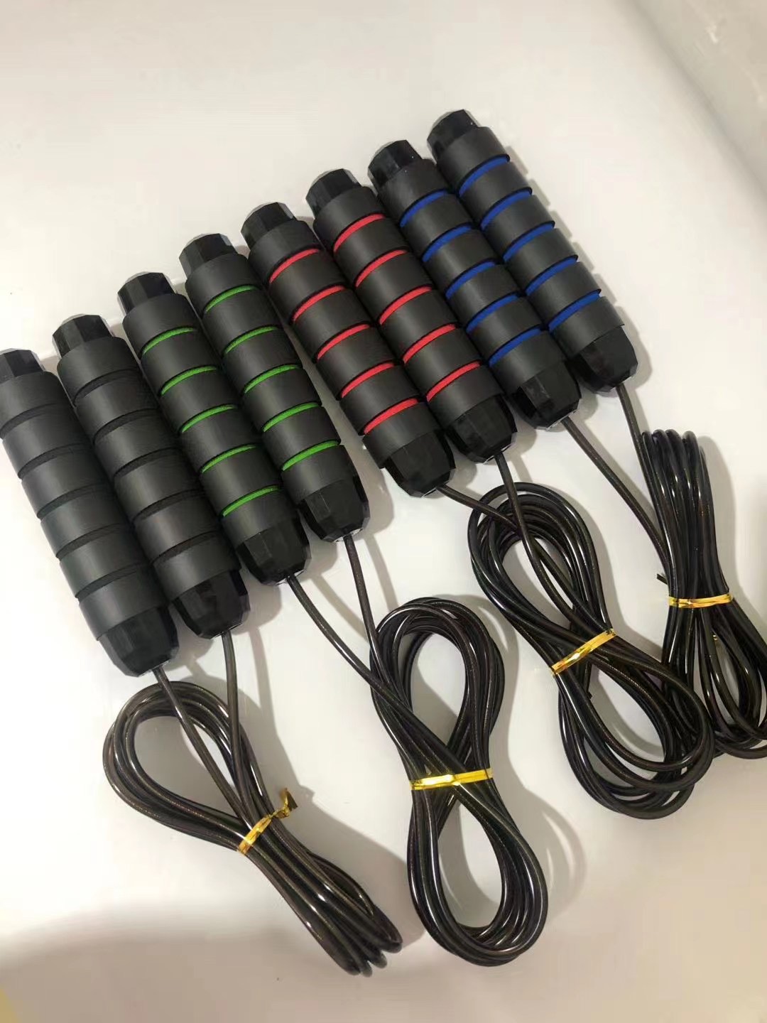 PVC Coated Steel Wire Adjustable Speed Skipping Rope 16cm Handle Length