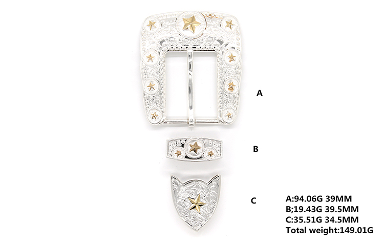 2 Color Plate Belt Buckles With Smooth Surface / 3D Surface Treatment