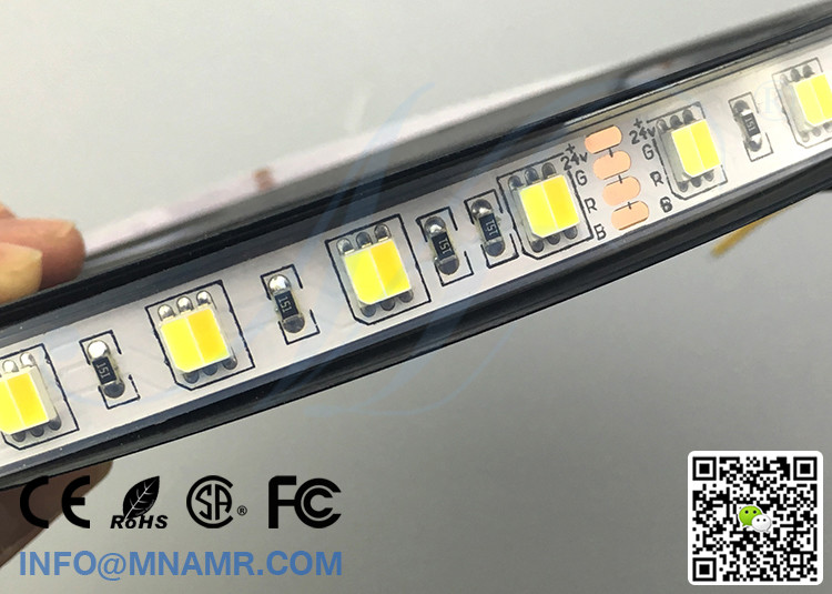 Dimmable LED Strip Lights 12v 24v 15w Shop Lighting Mix Color Temperature Constant Current 5 Meters Each Reel