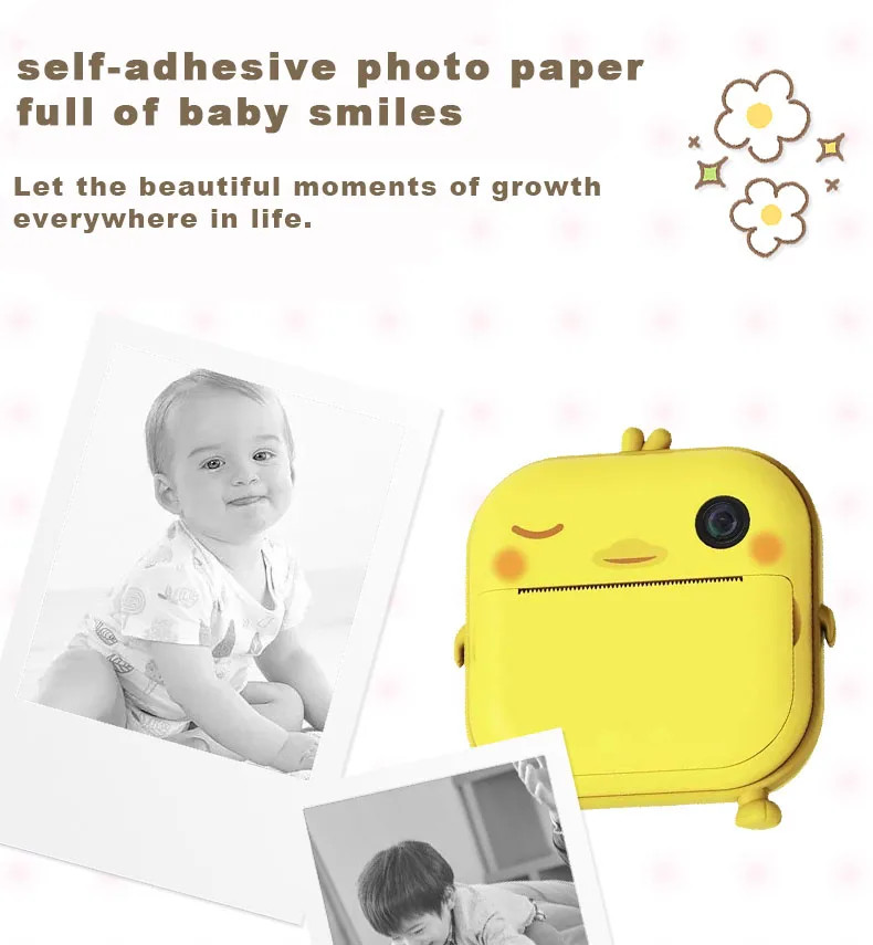 Kids Instant Camera Photo Print Camera For Children 2.4“ Video Digital Camera With Print Paper For Child