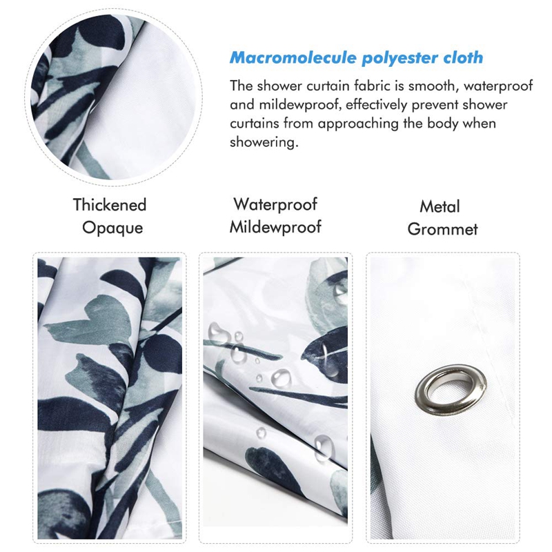Walmart Bathroom Polyester Shower Curtain Liner for Bathroom Luxury Shower Curtain