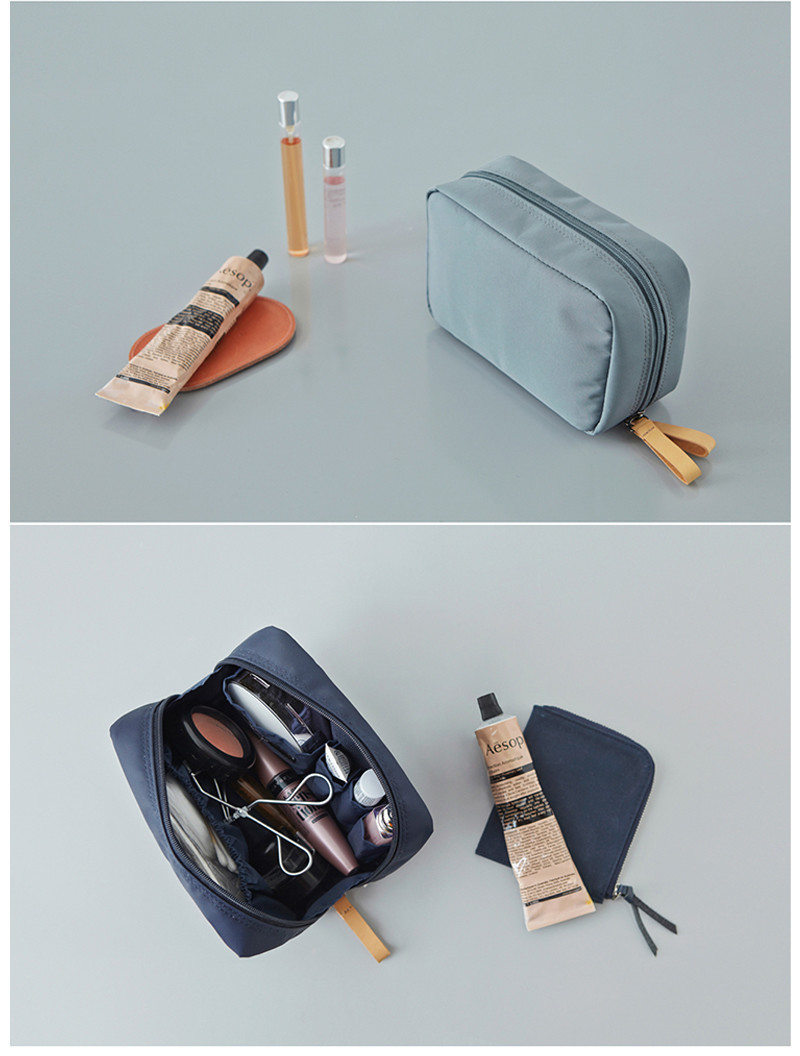 Water Resistant Polyester Depth 6cm Makeup Bag Organizer