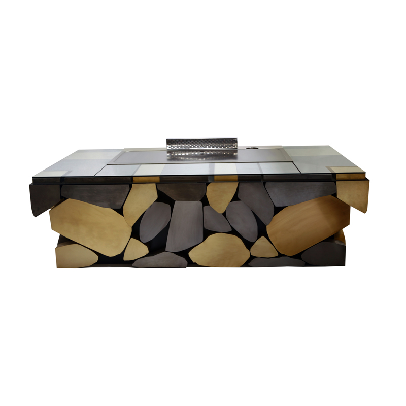 8KW Electric Heating Rectangle Teppanyaki Grill Table Commercial Cooking Machine