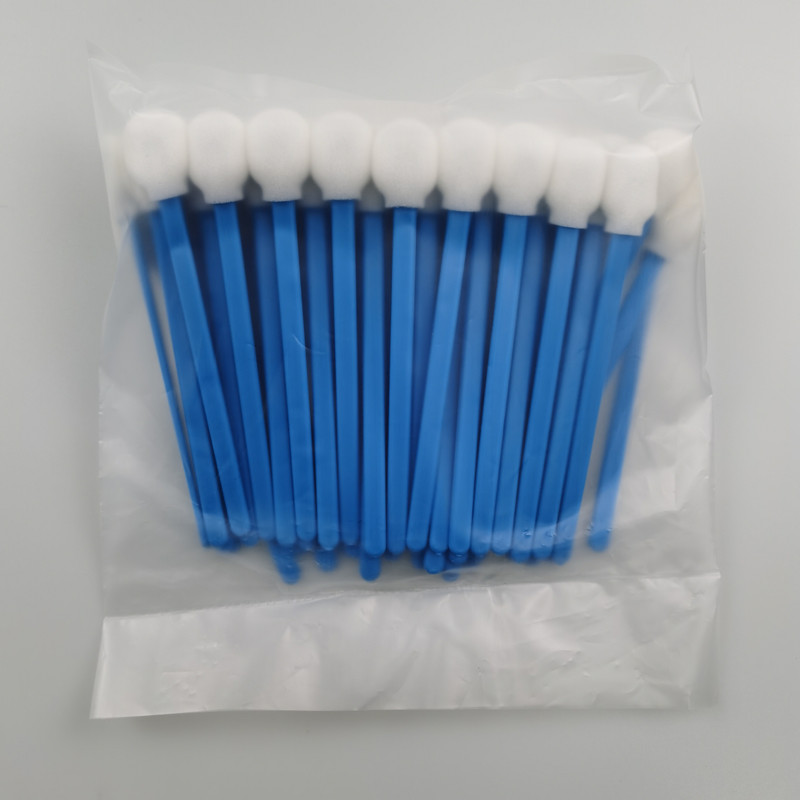 Lollipop Round Sponge Head Disposable Lint Free Swabs Blue Stick