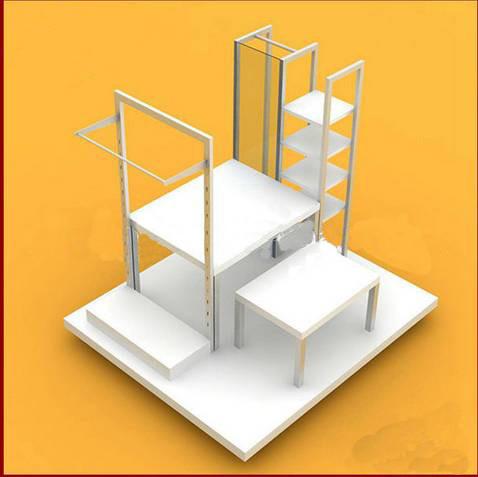 Multi-Functional Wooden Display Stands , Cosmetic / Purfume Slatwall Display