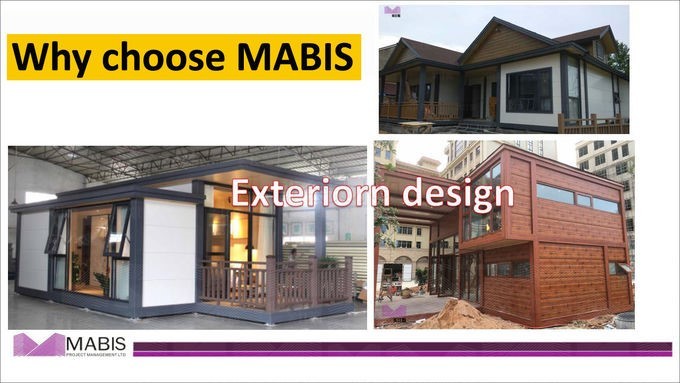 Recyclable Material Prefab Modular Cabins , Anti Moisture Prefabricated Log Houses