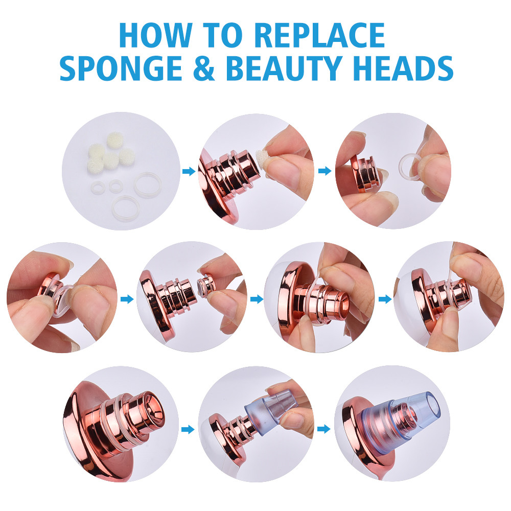 Electric Facial Pore Blackhead Vacuum Suction Remove Machine with 5 Probes Remove Dead Skin Professional Facial Care