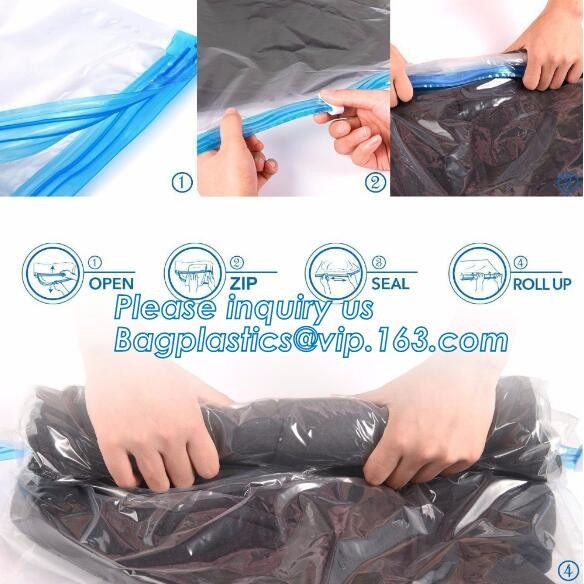 vacuum storage bag set, plastic nylon pe vac bag for travel, K clothes storage bags vacuum, bagplastics, bagease