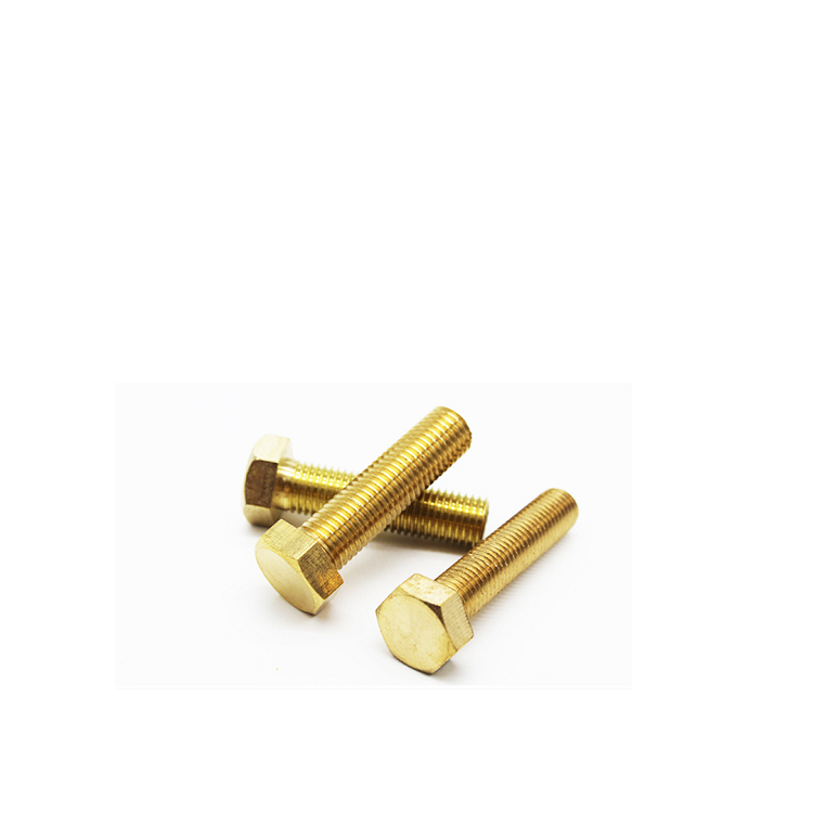Brass Hex Bolts M3 M4 M5 M6 M8 M10 with ISO9001 2015 Certificate and Customized Service