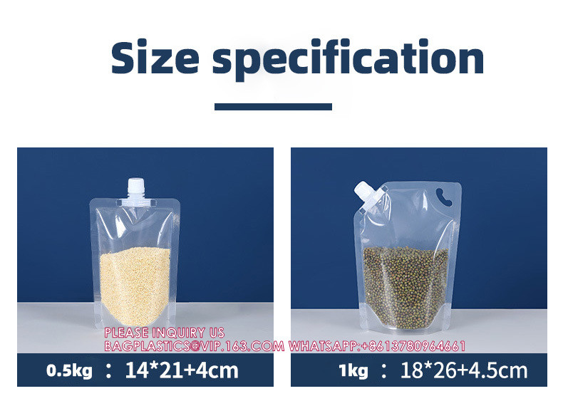 Beer Spout Pouch With Handle Grain Storage Bag With Spout Large Capacity Liquid Doypack With Spout Bag