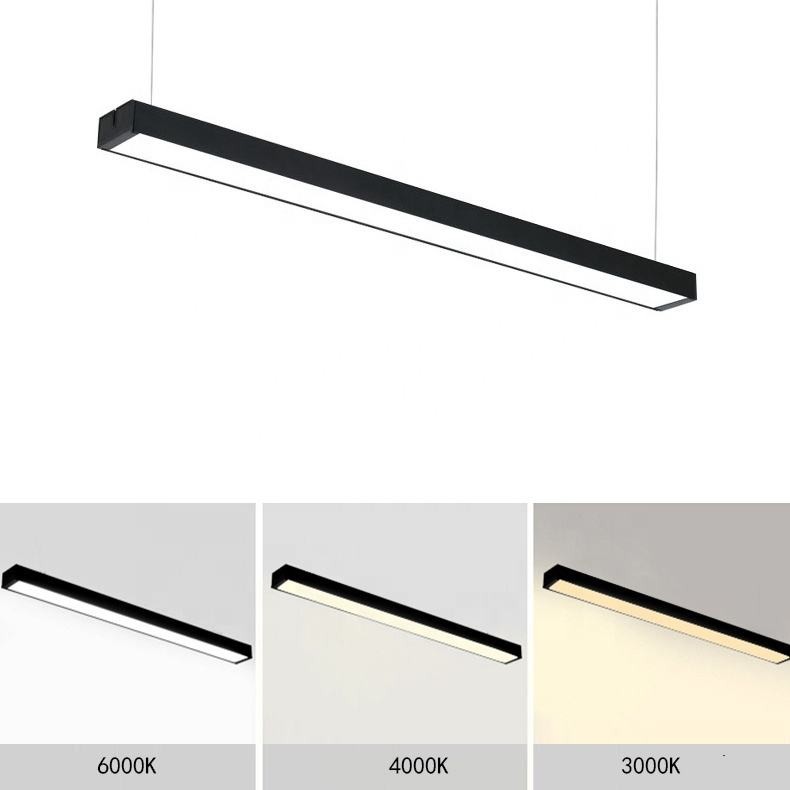 Aluminum 5000Lm Ceiling Edge Lighting Suspended Pendant Linkable Led Ceiling Down