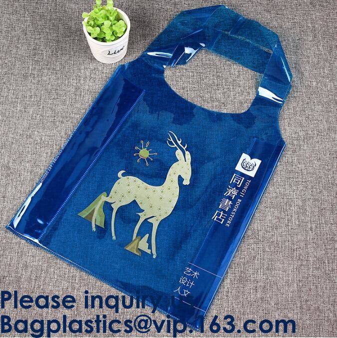 Promotional Pvc Shopping Bag Laser Tote Bag Handbag Waterproof Shopping Bag Glossy PVC Leather Bag PVC Woman Shopping Ba