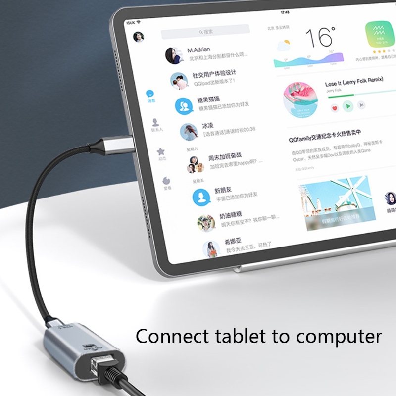USB C Female to Ethernet Port Adapter 10/100/1000 Mbps Speed for Fast Network Connection
