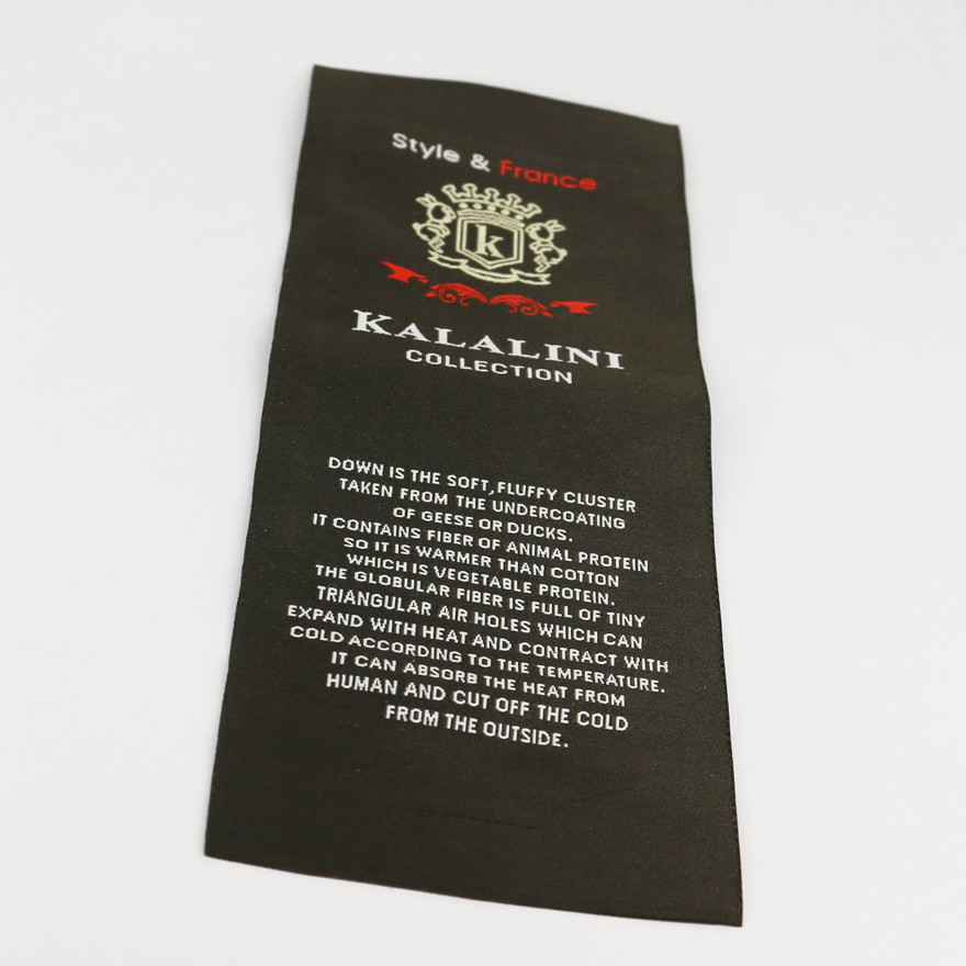 Custom Logo Woven Neck Labels Pattern Brand Clothing Garment Tags And Labels