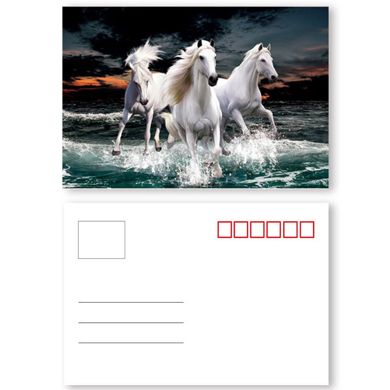 Full Color 0.6 MM PET Lenticular 3d Poster Card With Pearlised Film
