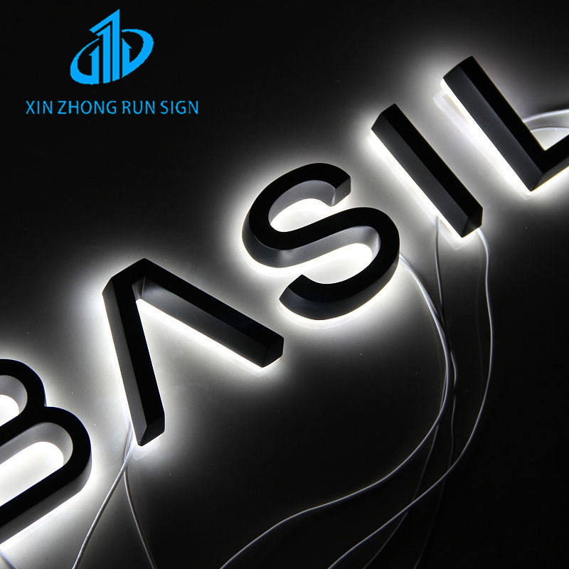 Company Logo Outdoor Backlit Letter Lights Waterproof Acrylic Metal Led Letter Light