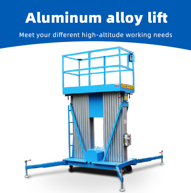 Aluminum Alloy Hydraulic Loading Platform 250kg Vertical Material Handling Lifts
