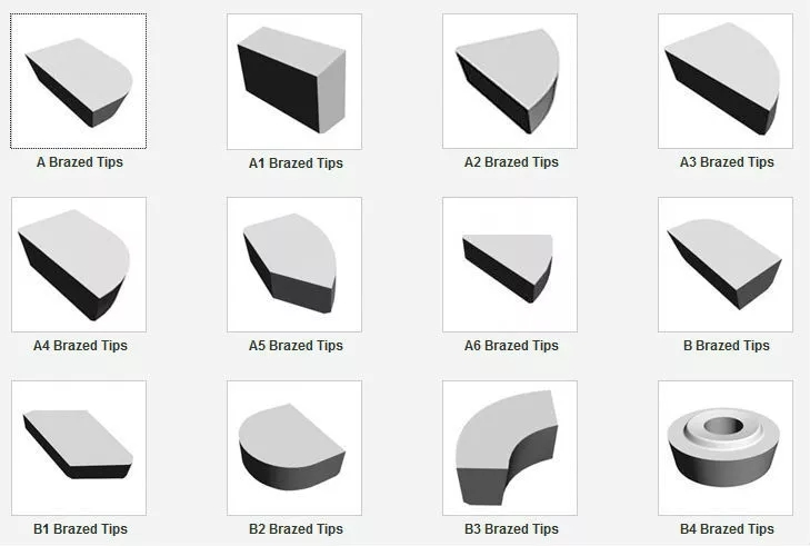 ISO Standard Tungsten Carbide Tip With HIP Sintering Impact Resistance