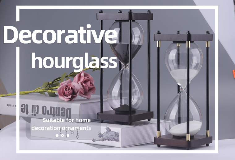 Creative Glass Hourglass Traditional Rectangle Coloured Sand Timers Free Sample