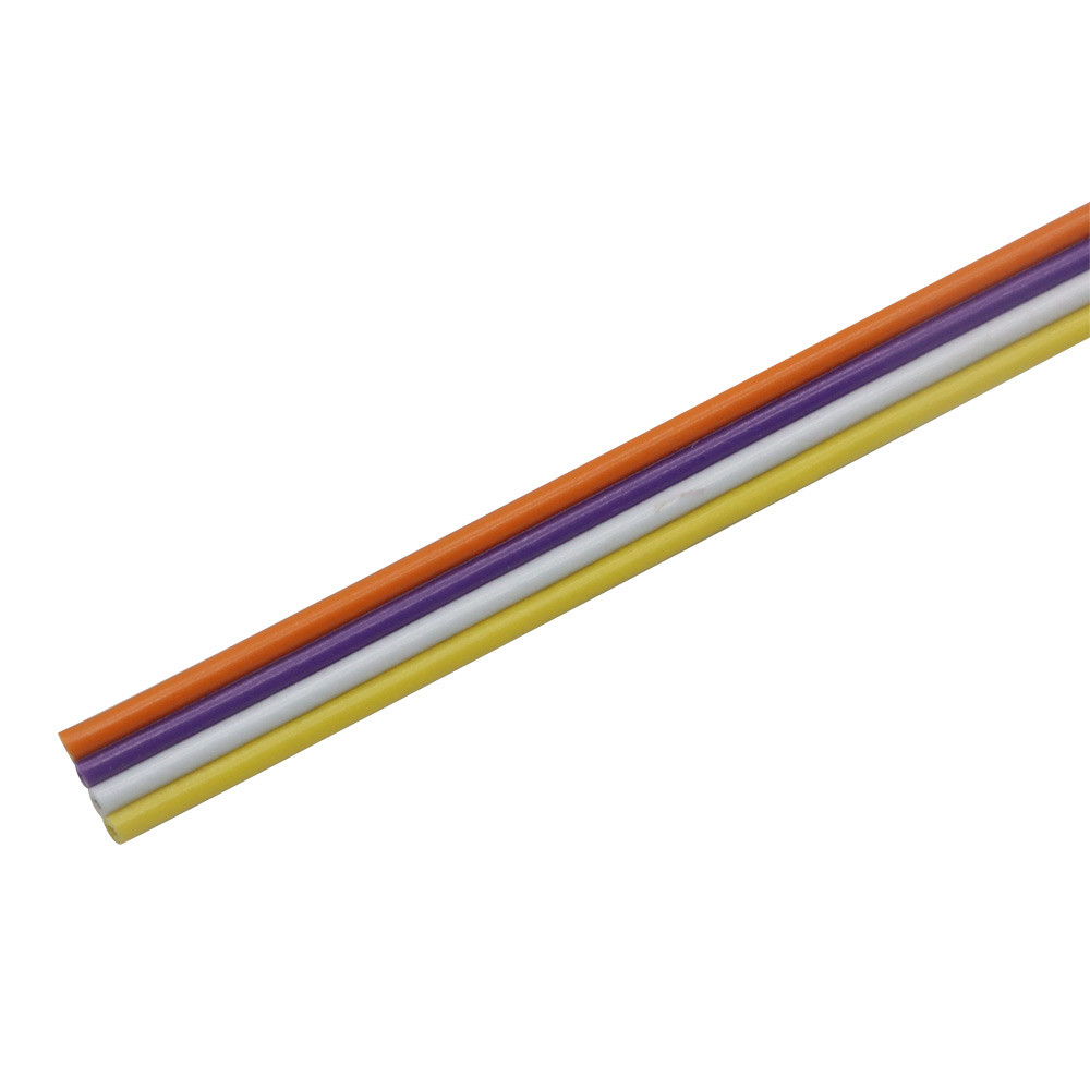 Customized Tinned Copper Flat Wire Cables 24awg 28awg Rainbow Color