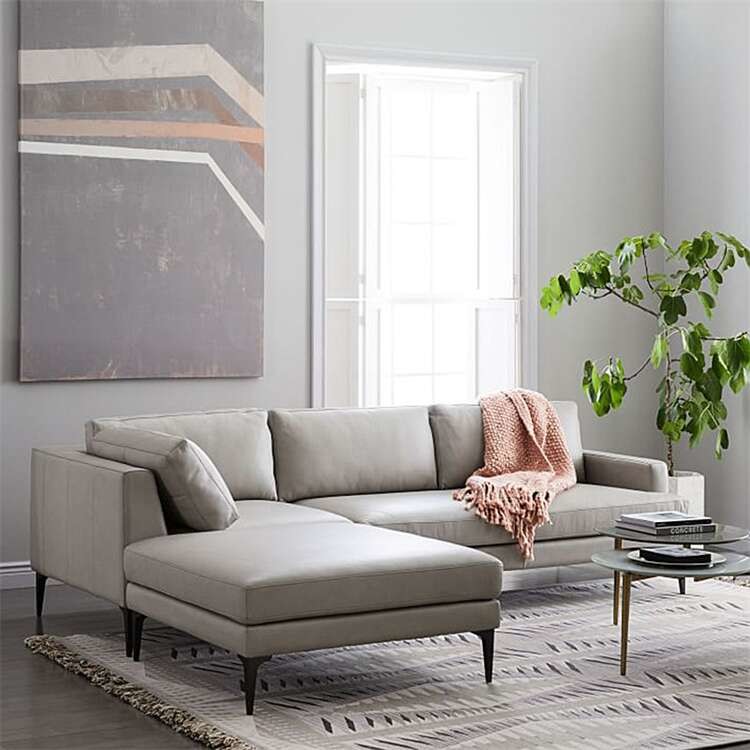 Customized Size Living Room Sofas Sectional With High Density Sponge