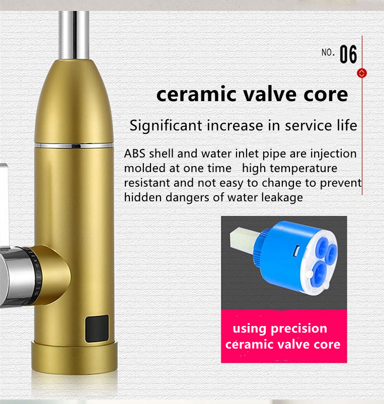 3000W 220v Digital Control Electric Faucet Fast heating With Led Dsiplay