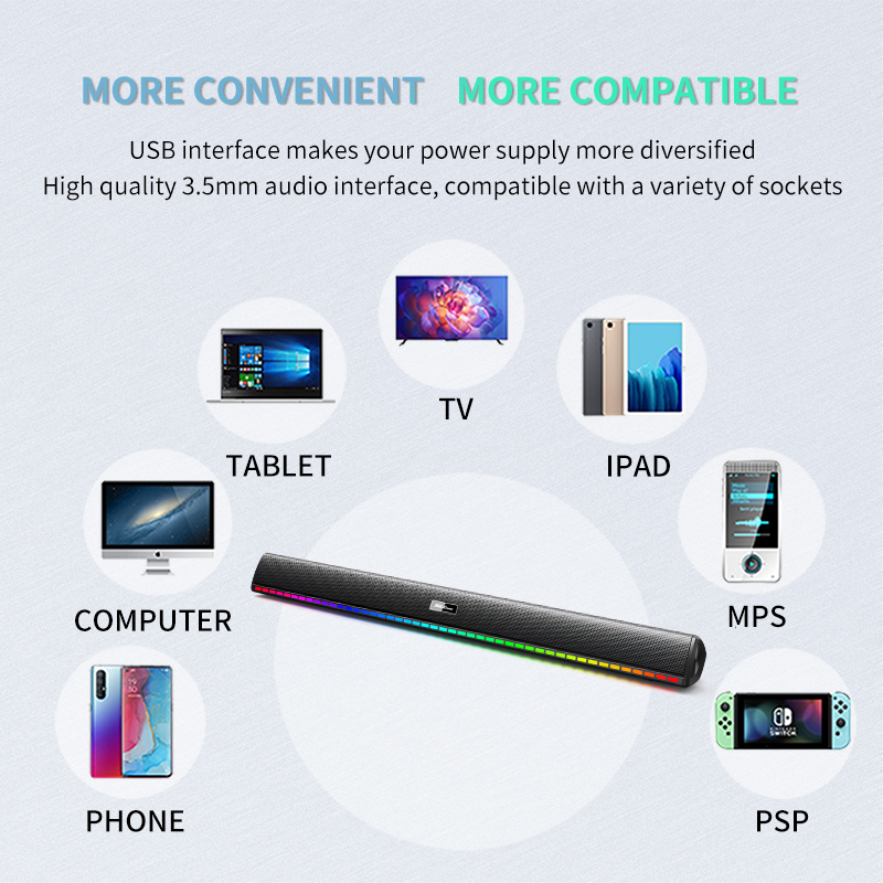 Multimedia Home Theatre System 4 Speakers and Bluetooth Sound Bar with Subwoofer