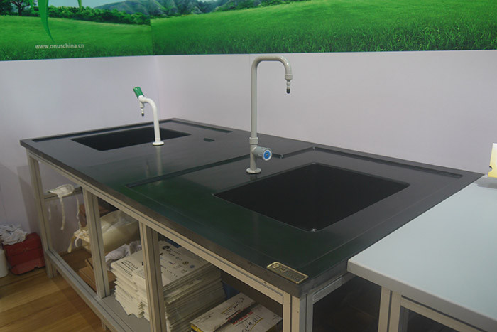Black rectangular drop in sinks epoxy resin chemical resistance