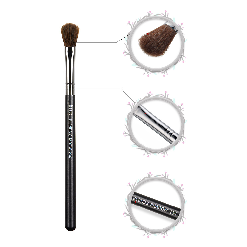 Pinched Ferrule Synthetic Makeup Brushes Set Dome Shape Blending Shadow Brush