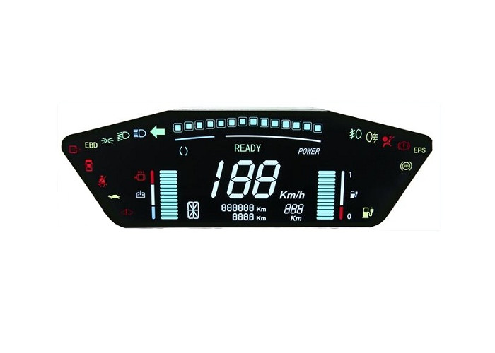 Transmissive Customized Lcd Monochrome Display 6 Digit 3.6V