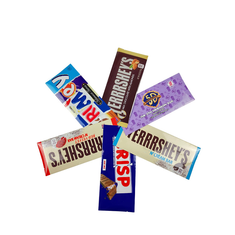 Custom Heat Seal Back Side Seal Candy Nut Mylar Bag Protein Energy Mushroom Chocolate Bar Wrapper Packaging Bag For Pill