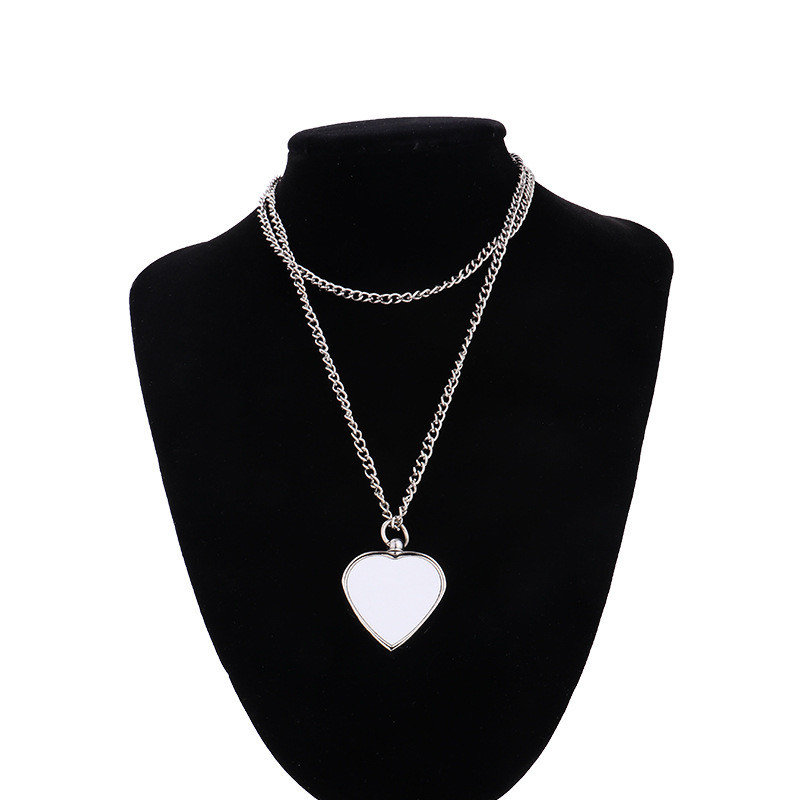 Personalized Sublimation Heart Necklace Blanks For Sublimation Printing