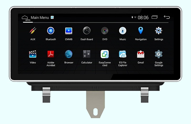 Ouchuangbo 10.25 inch car audio gps navi for Audi Q3 2011-2018 support BT aux android 4.4