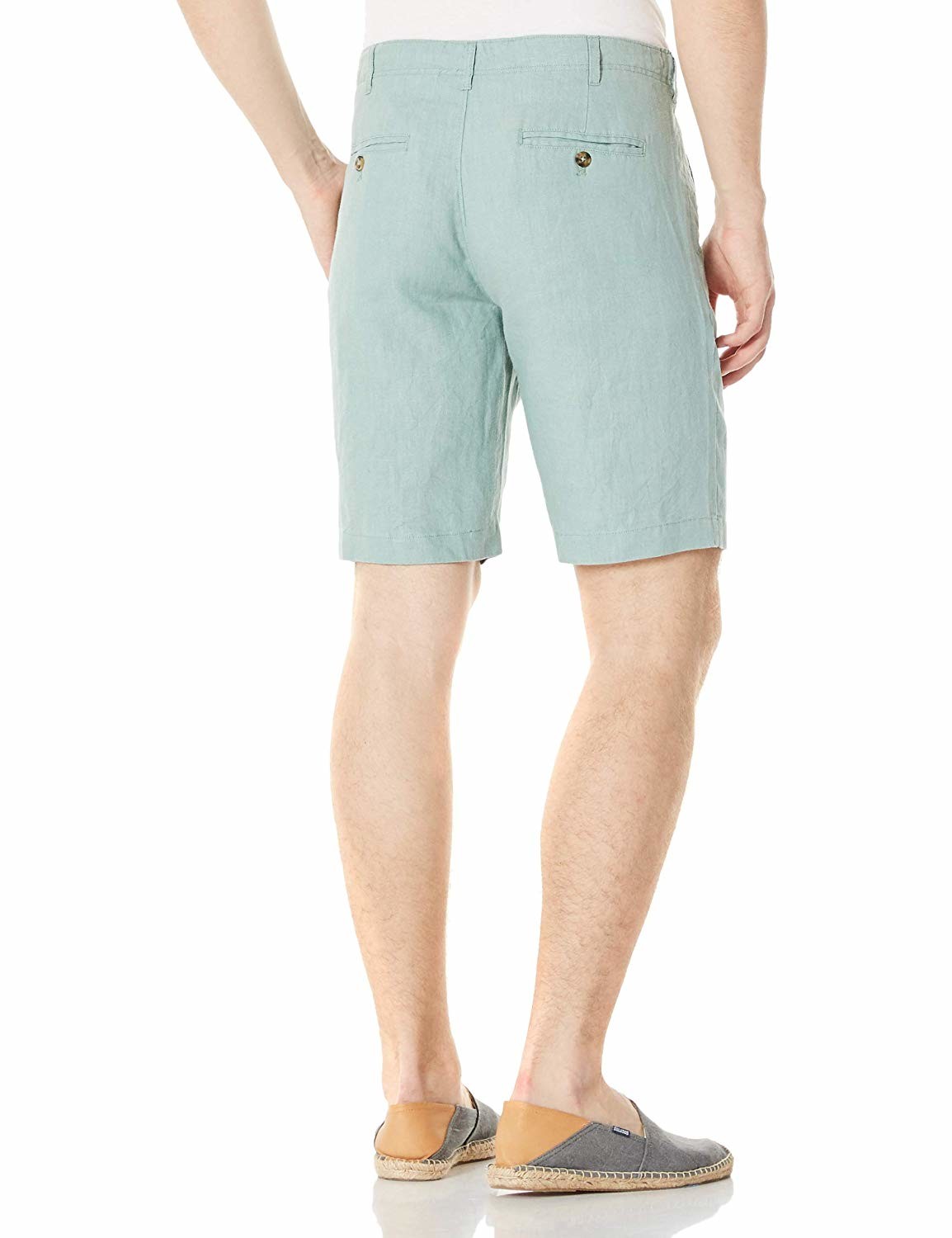 Adjustable Drawstring Linen Beach Shorts Mens Low Waist Shorts Lightweight