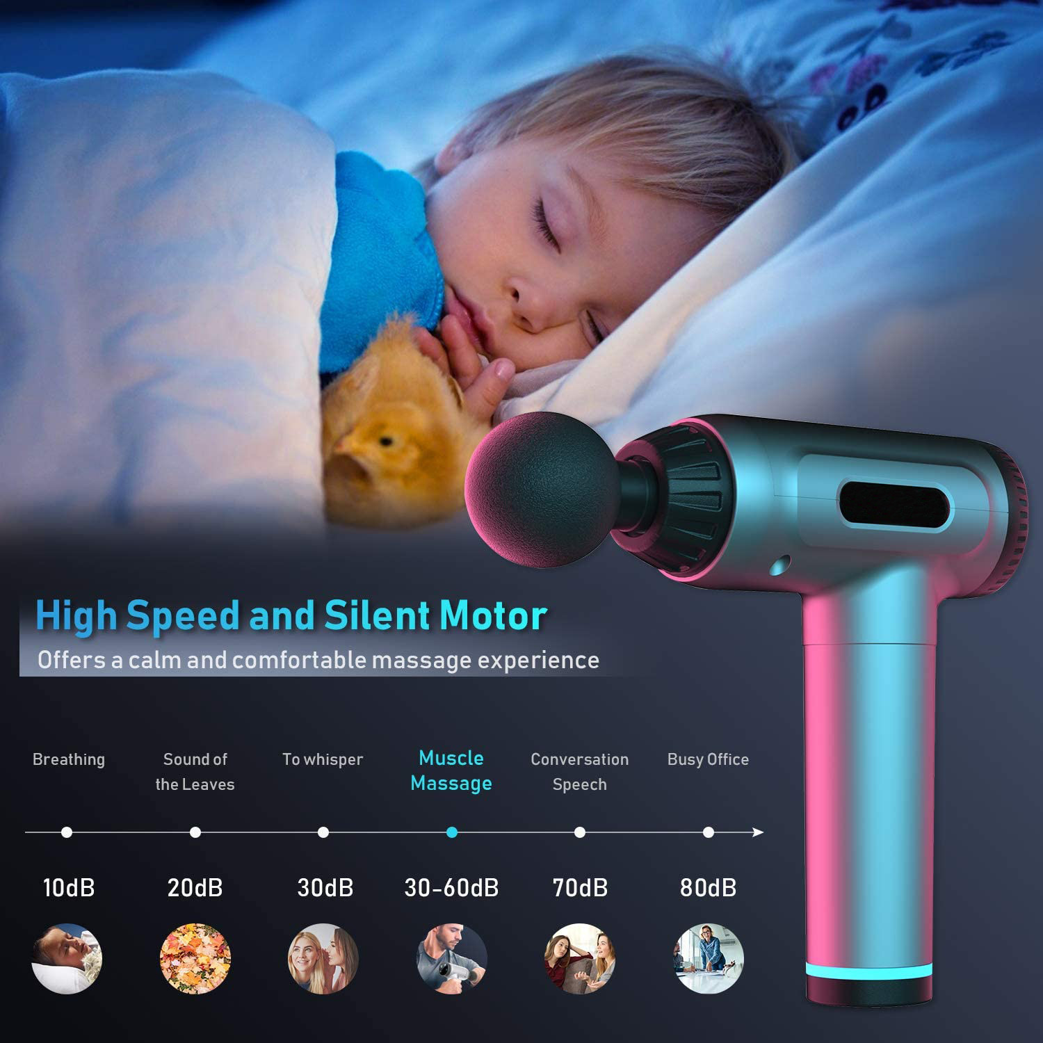 2400mAh 10 Heads Handheld Massager Gun