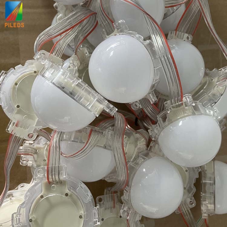 50mm Diameter Circular Cover LED Pixel Light SPI Dual Signal Breakpoint Resume 1.68w RGB LED Point Light Source Entertainment