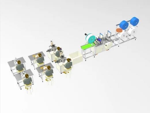 9kw N95 Face Mask Making Machine , N95 Mask Manufacturing Machine AC220V 50Hz