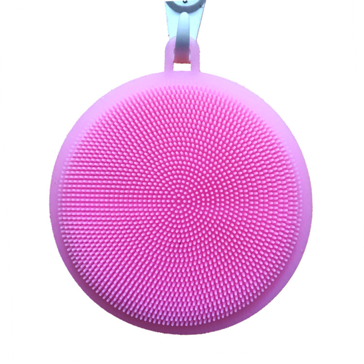 Kitchen Round Rubber Dish Scrubber For Pan Holder Wash Fruit Vegetable