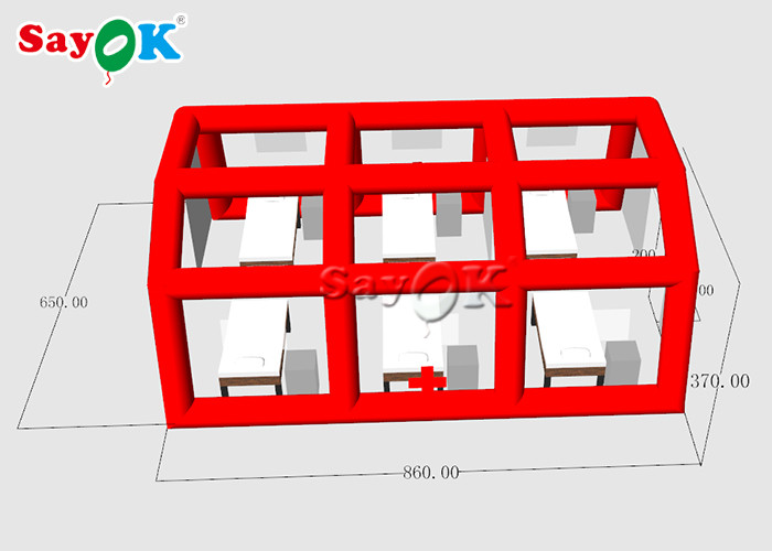 Inflatable Emergency Tent Movable Water Resistant Inflatable Medical Tent To Set Beds With Air Pump