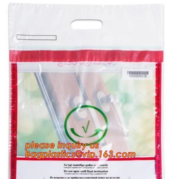 Security plastic bag with adhesive tape for cash, plastic money bag, Security Money Cash Bag For Airport/Bank and police