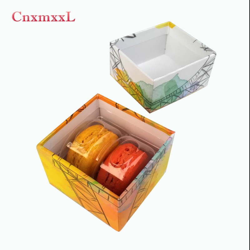 Macaron Packaging Box Colorful Product Carton Customized Small Batch