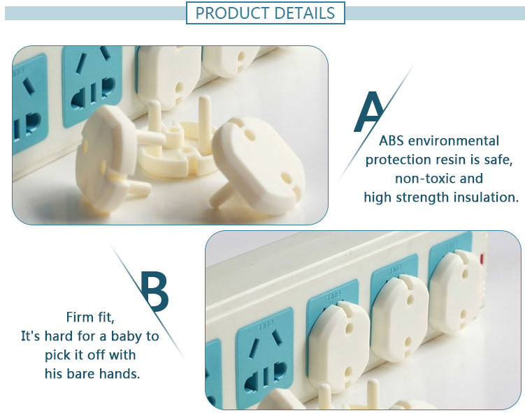 ABS Material Child Safety Outlet Covers Protective / Baby Socket Covers