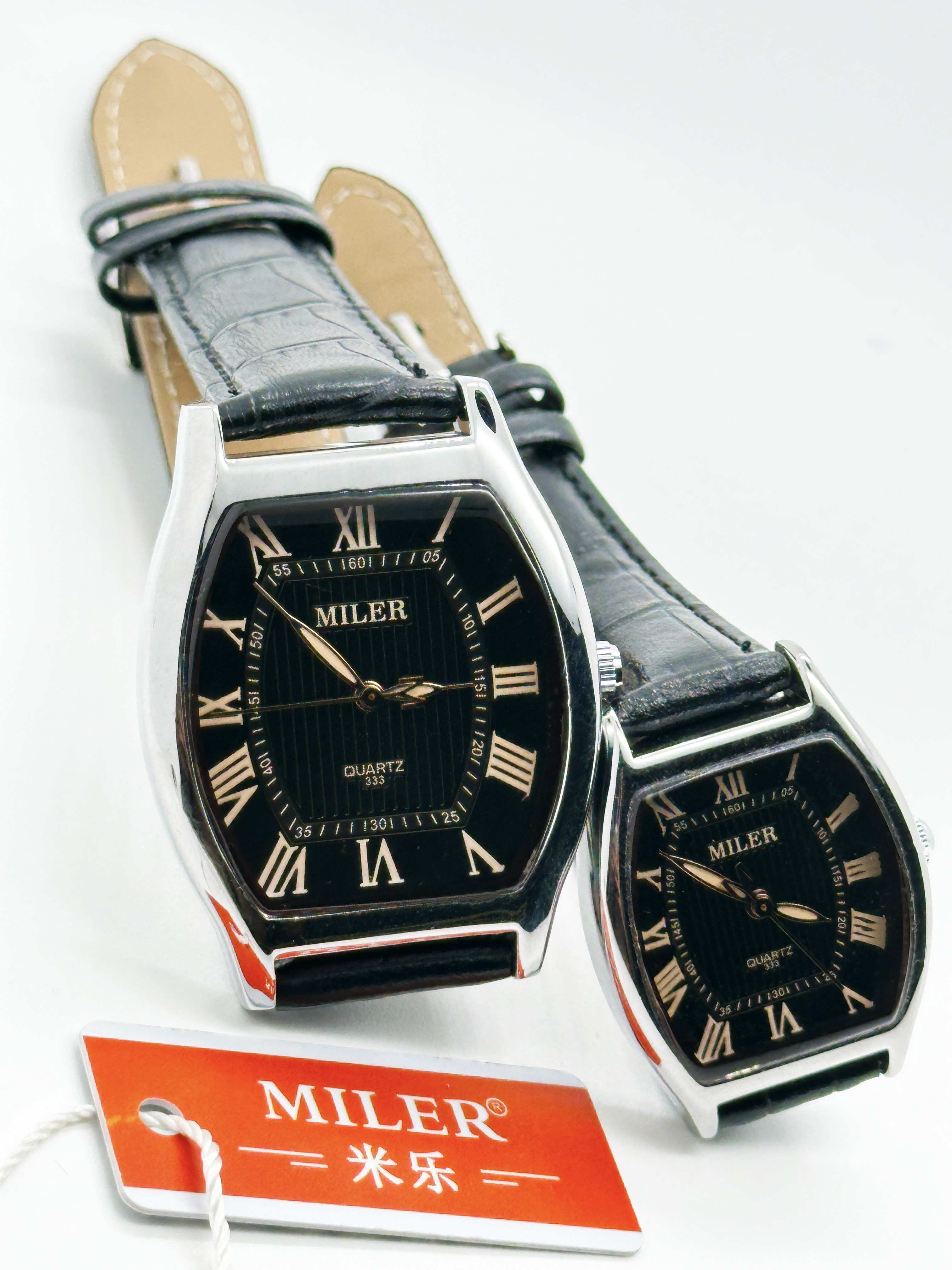 Stainless Steel Oval Dial Luminous Couple Wrist Watch 30m Water Resistant