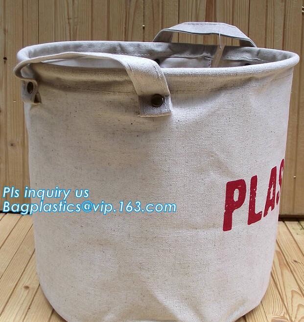 Storage Bins Organizer, Set of 3 Foldable Collapsible Large Cube Fabric Canvas Storage Baskets,Canvas Round Storage Bask