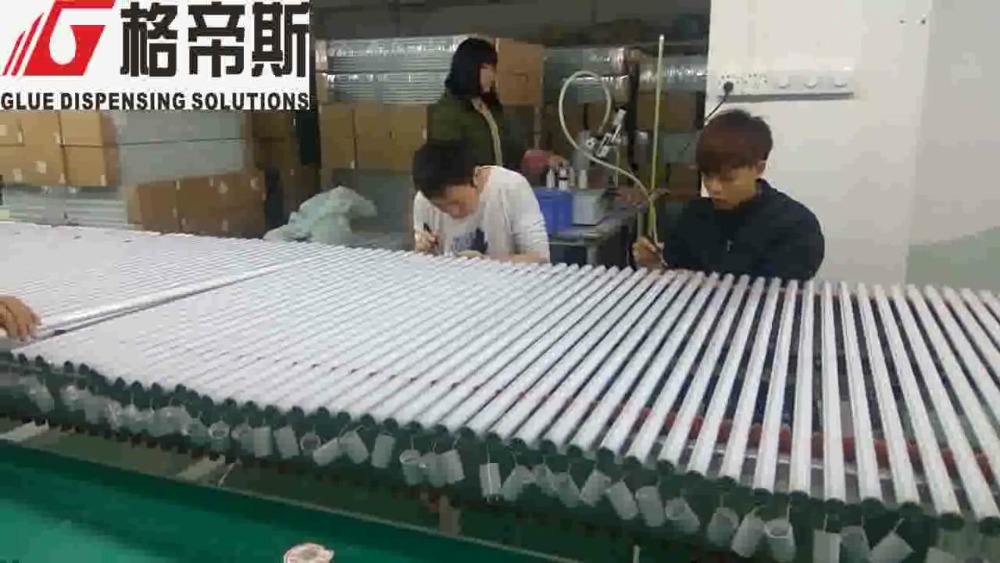 Customized PCB Assembly Line 1000 pcs/h Automatic Assembly Equipment For T8 Glass Tube