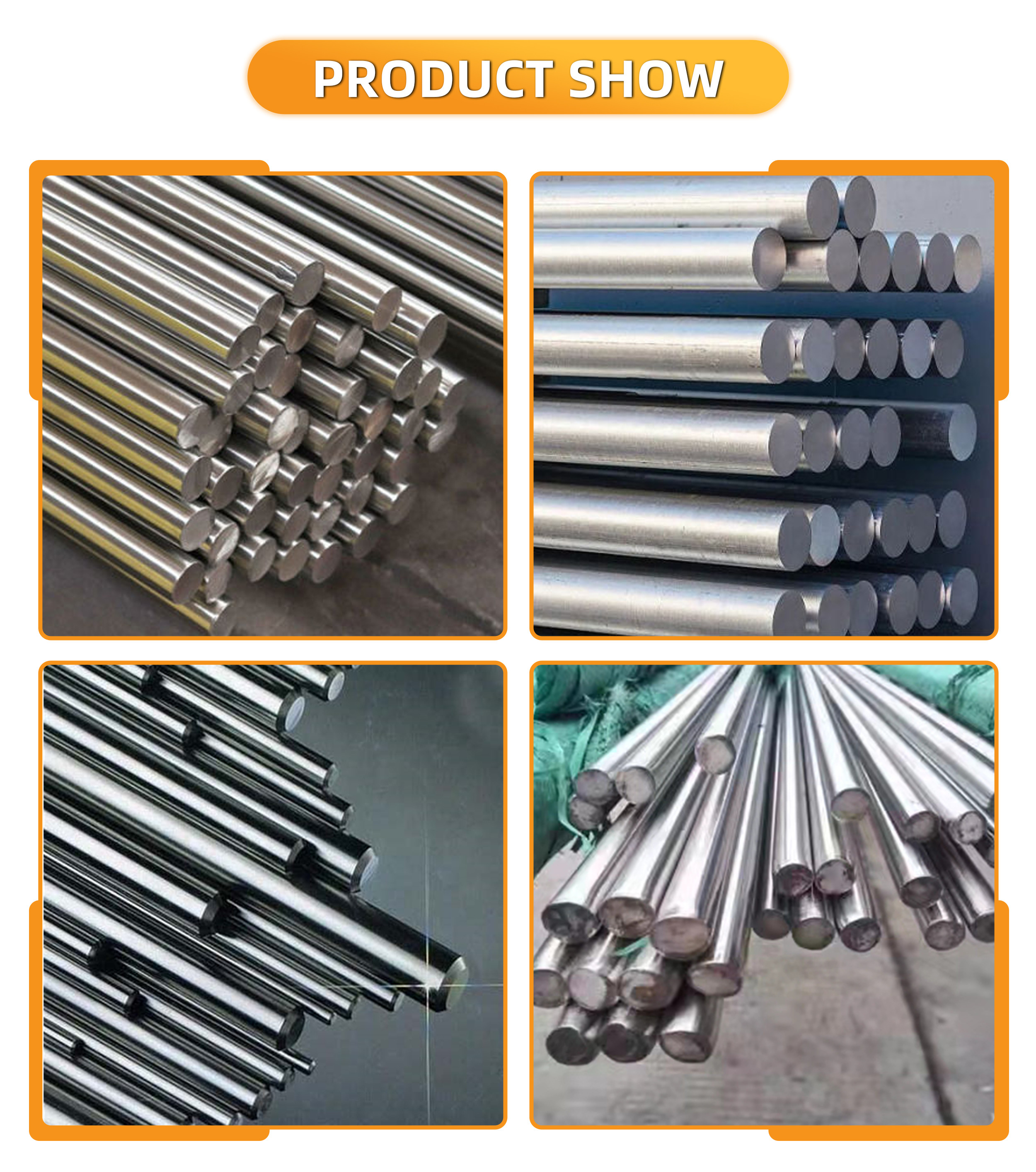 202 Round Stainless Steel Rod Bar Mirror Surface 5.5mm - 500mm Dia